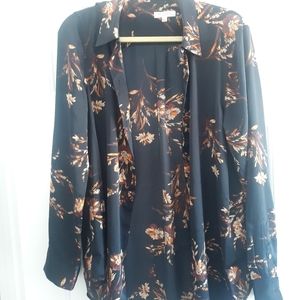 EquipmeSilk Black Floral Blouse by Equipment Femme